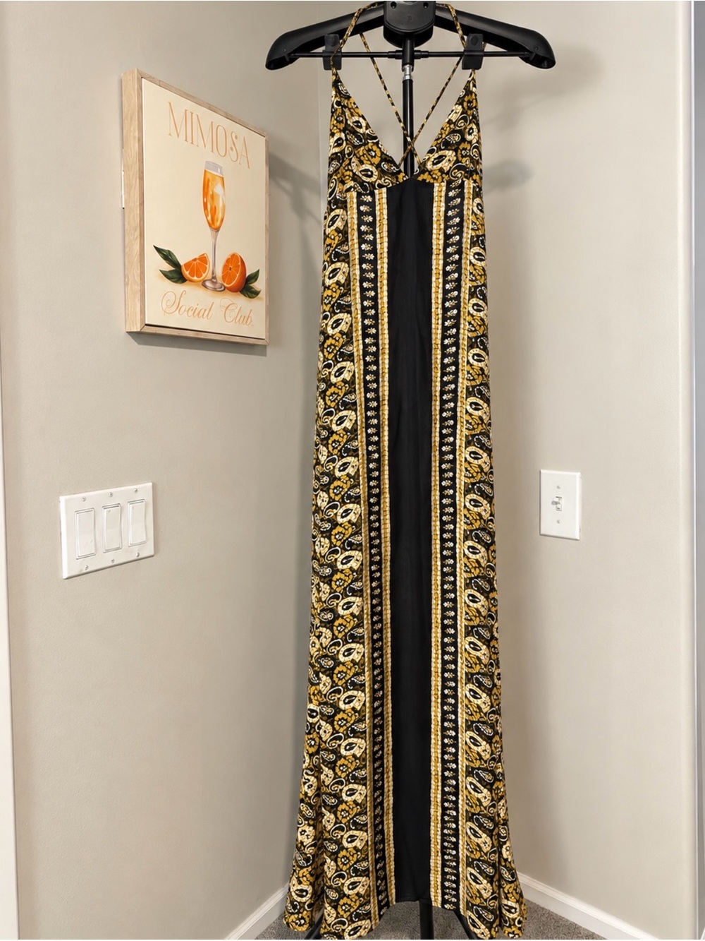 Tallow x Free People Boho Paisley Strappy Open Back Maxi Dress Size 4